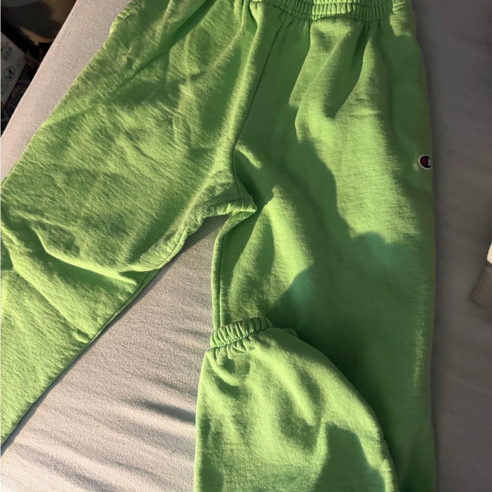Champion Neon Green Women's Jogger Sweatpants
